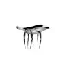 Elegant Medusa Bowl - 18/10 Stainless Steel - Hammered Finish - 25.5 x 25 x 16.5 cm