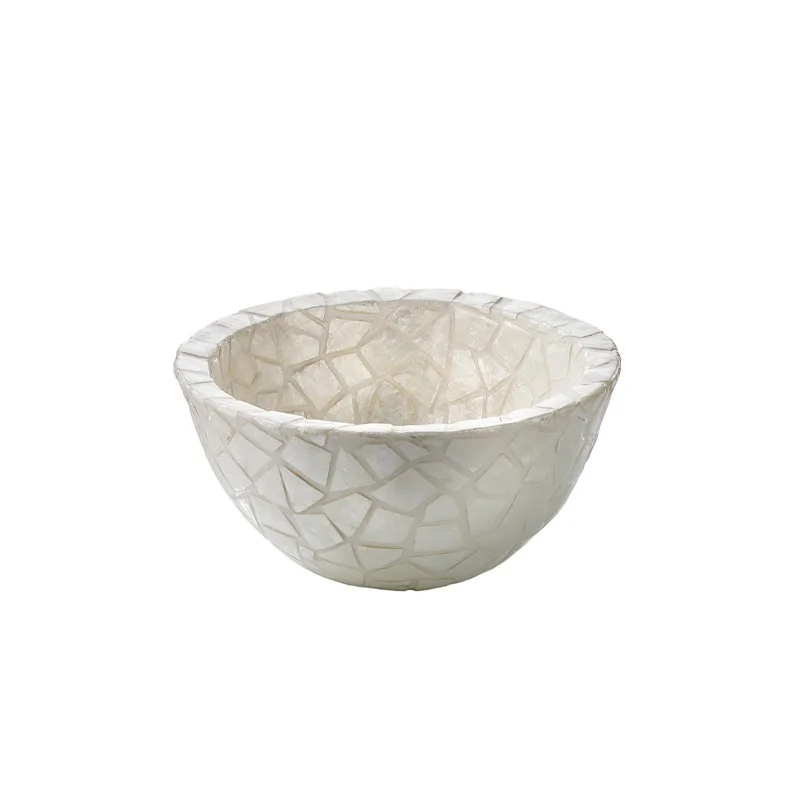Elegant Capiz Bowl - Shell - Ivory - Diam. 36 cm Ht 17.5 cm