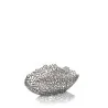 Elegant Pewter Alloy Reef Bowl/Basket - Rectangular Design - 46 cm x 19 cm (H20 cm)