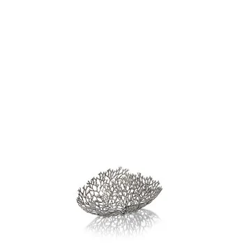 Elegant Bowl/Basket Reef - Pewter Alloy - 21 x 12.5 x 33 cm
