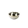 Elegant Bowl Artisan - 18/10 Stainless Steel - Hammered Finish - Brass Accents - Diam. 11 cm - 0.3L Capacity