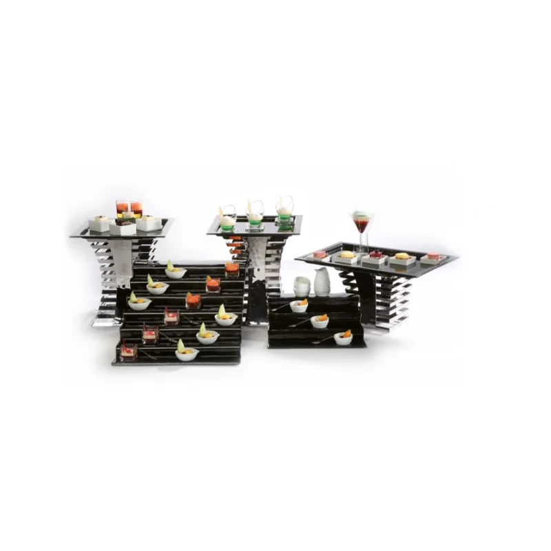 Elegant Deep Black Glass Tray - 50 x 34 cm