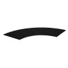 Elegant Tempered Glass Buffet Platter - 90° Curve - Black - 65 x 28 cm - Set of 2