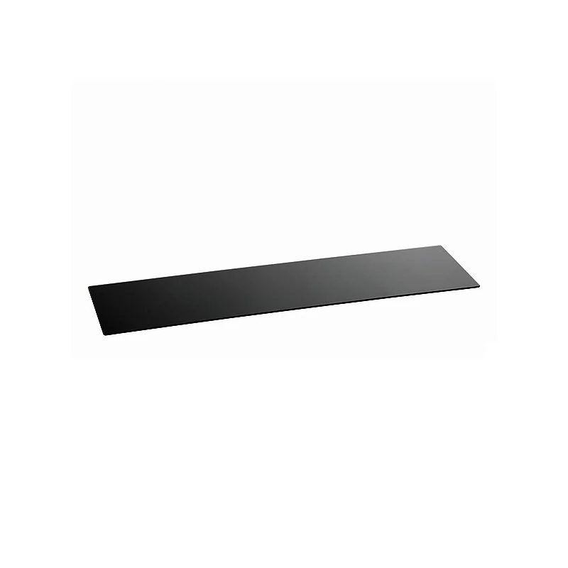 Elegant Tempered Glass Buffet Platter - Black - 80 cm x 21 cm x 0.4 cm