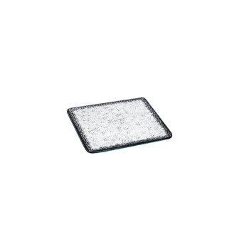 Elegant Ombra Buffet Platter - Glass - Clear - Black Decor - 34 x 34 x 0.6 cm