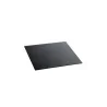 Elegant Tempered Glass Buffet Platter - Black - 42 x 42 x 0.4 cm