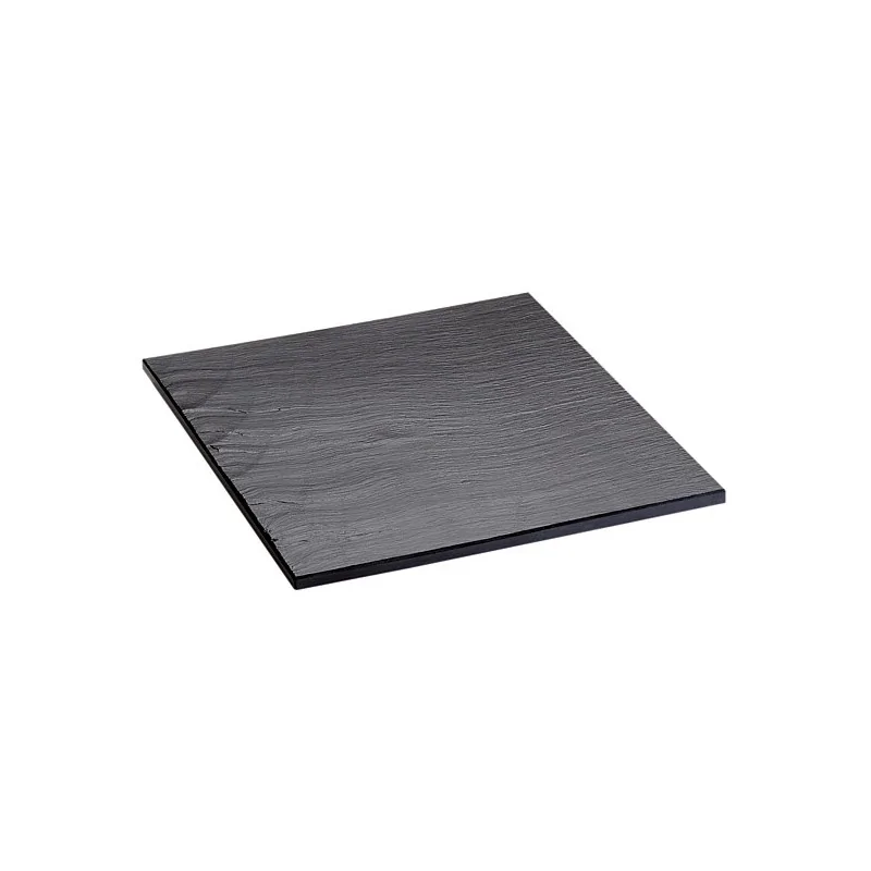Elegant Slate Buffet Platter - 42x42 cm with Rubber Feet