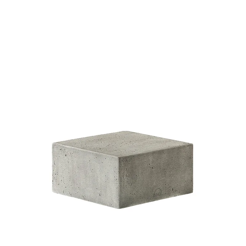 Elegant Buffet display KONKRET! - fibreglass/resin, light grey - 24x24cm h12cm