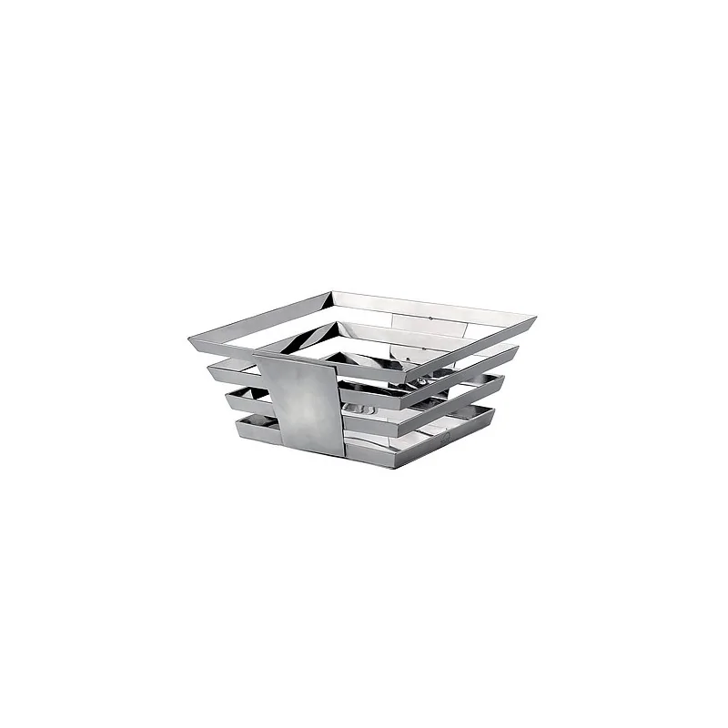 Elegant Skyline Fruit/Bread Basket - 18/10 Stainless Steel - Mirror Polished - 25 x 25 x 11.5 cm - Zieher