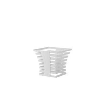 Elegant Skyline Buffet Stand - Stainless Steel - White - 25 x 25 x 22.5 cm
