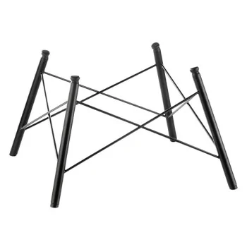 Elegant Crossline Buffet Display - Galvanised Steel - Matt Black Finish - 49.5 x 49.5 x 31 cm