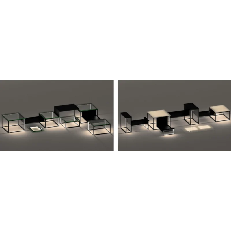 Elegant LED Frame Glow - Steel - Matt Black - 32x16 cm