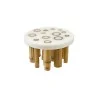 Elegant Sagano Buffet Display - Bamboo & Resin - White - Diam. 27 cm Ht 16 cm