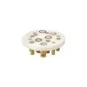 Elegant Sagano Buffet Display - Bamboo & Resin - White - Diam. 27 cm Ht 8 cm