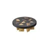 Elegant Buffet Display Stomp - Solid Oak/Resin - Black - Diam. 27 cm Ht 8 cm
