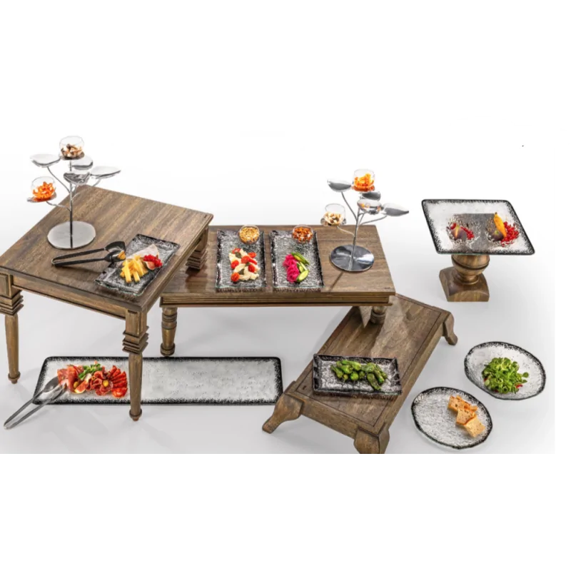 Elegant Époques Buffet Display - Dark Stained Solid Wood - 70 x 38 x 14.5 cm