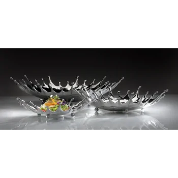 Elegant Bowl Splash - Pewter Alloy - Diam. 38 cm Ht 8 cm