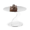 Polished Stand 1 Flat Plate - Dia: 20 cm H: 15 cm