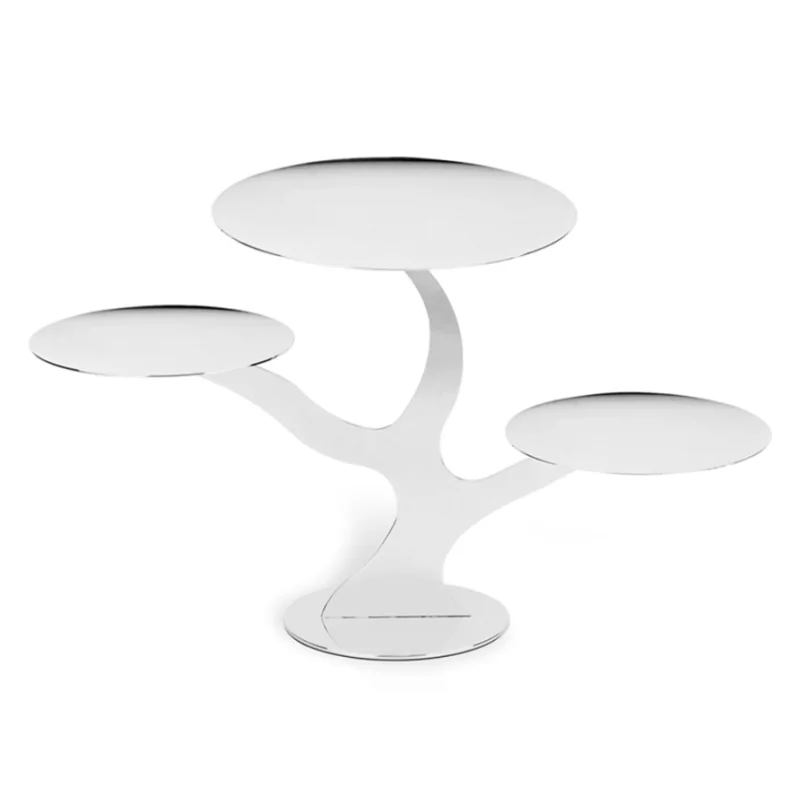 Polished Stand 3 Rounded Plates - 63 x 20 cm H: 33 cm Polished Stand 3 Rounded Plates - 63 x 20 cm H: 33 cm