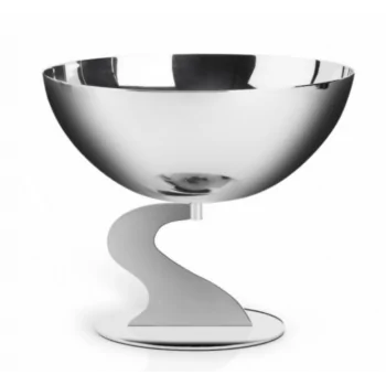 Polished Stand With Punch Bowl - Dia: 28 cm H: 25 cm