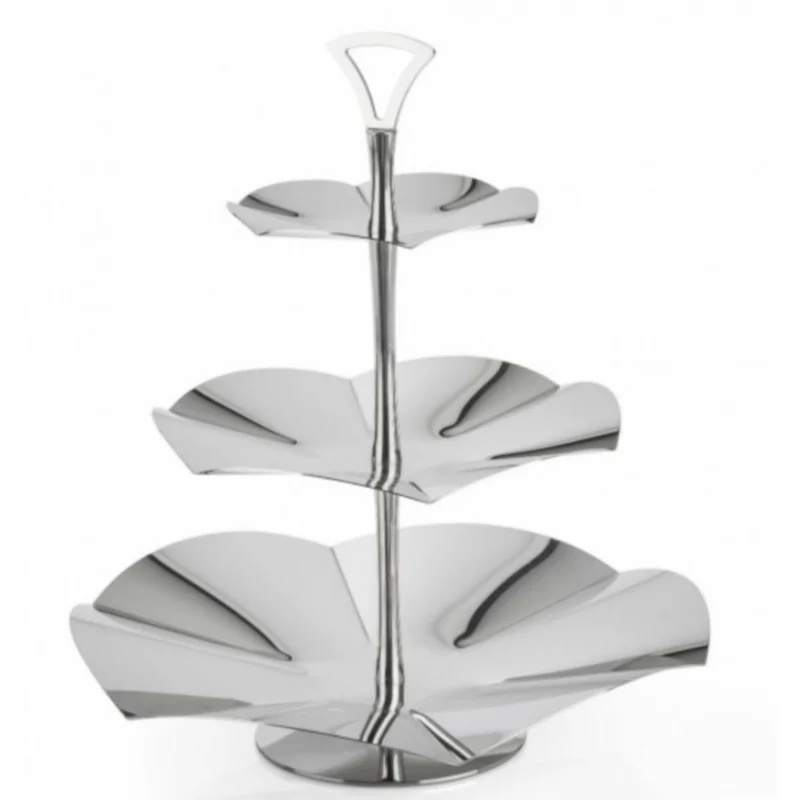 Polished 3 Levels Stand (Plate Thickness 1Mm) - Dia: 43 cm H: 48 cm
