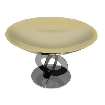 Stainless Steel/Gold Centerpiece - Dia: 36 cm