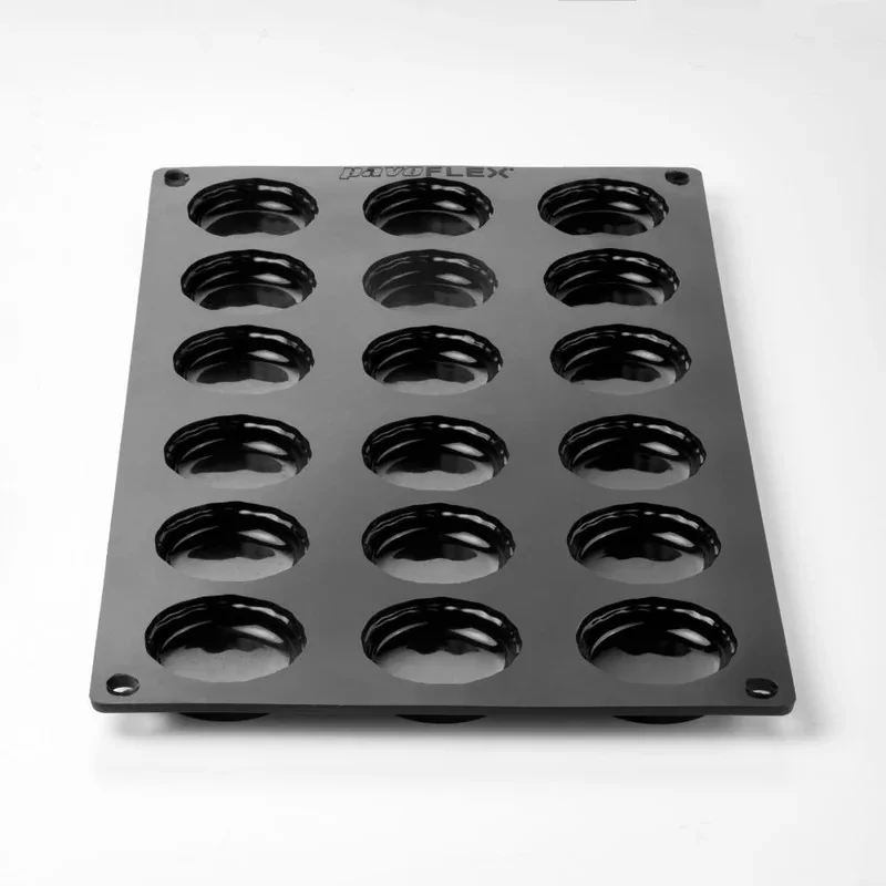 Pavoflex Professional Mini Portion Silicone Mold - Mini Macaron Kit - ø 40 mm x 25 h mm - 18 cavity - 30ml