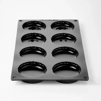 Pavoflex Professional Single Portion Silicone Mold - Mono Macaron Kit - ø 70 mm x 35 h mm - 8 cavity - 110ml