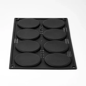 Pavoflex Professional Single Portion Silicone Mold - Mono Macaron Kit - ø 70 mm x 35 h mm - 8 cavity - 110ml