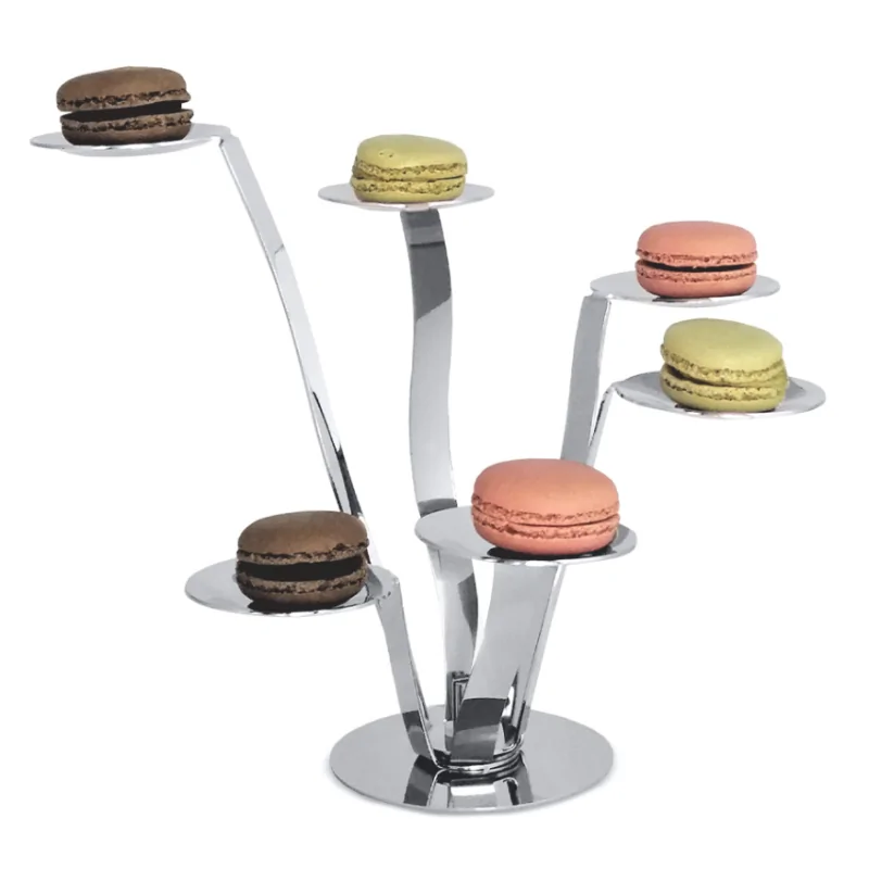 Polished Stand With 6 Small Plates - Dia: 25 cm H: 18 cm Polished Stand With 6 Small Plates - Dia: 25 cm H: 18 cm