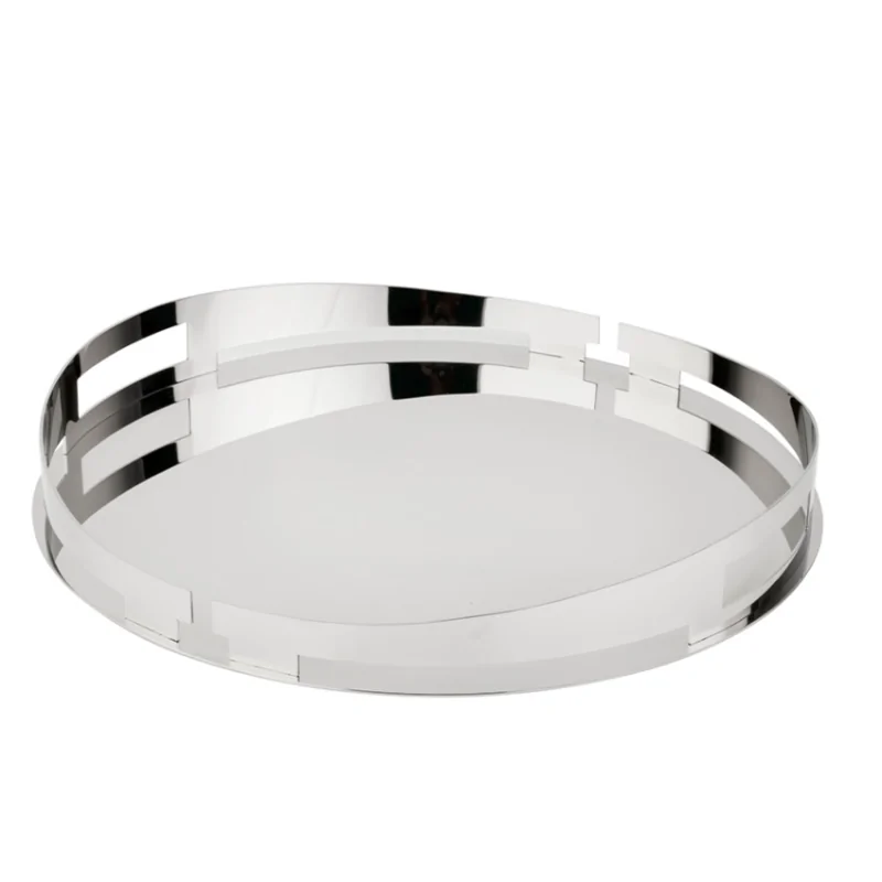 Polished Round Tray - Dia: 35 cm H: 4.5 cm Polished Round Tray - Dia: 35 cm H: 4.5 cm