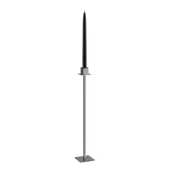 Polished 1 Flame Candleholder - 9 x 9 cm H: 33 cm