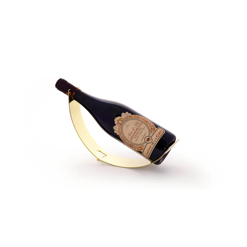 Gold Bottle Holder - 25 x 10 cm H: 17 cm Gold Bottle Holder - 25 x 10 cm H: 17 cm