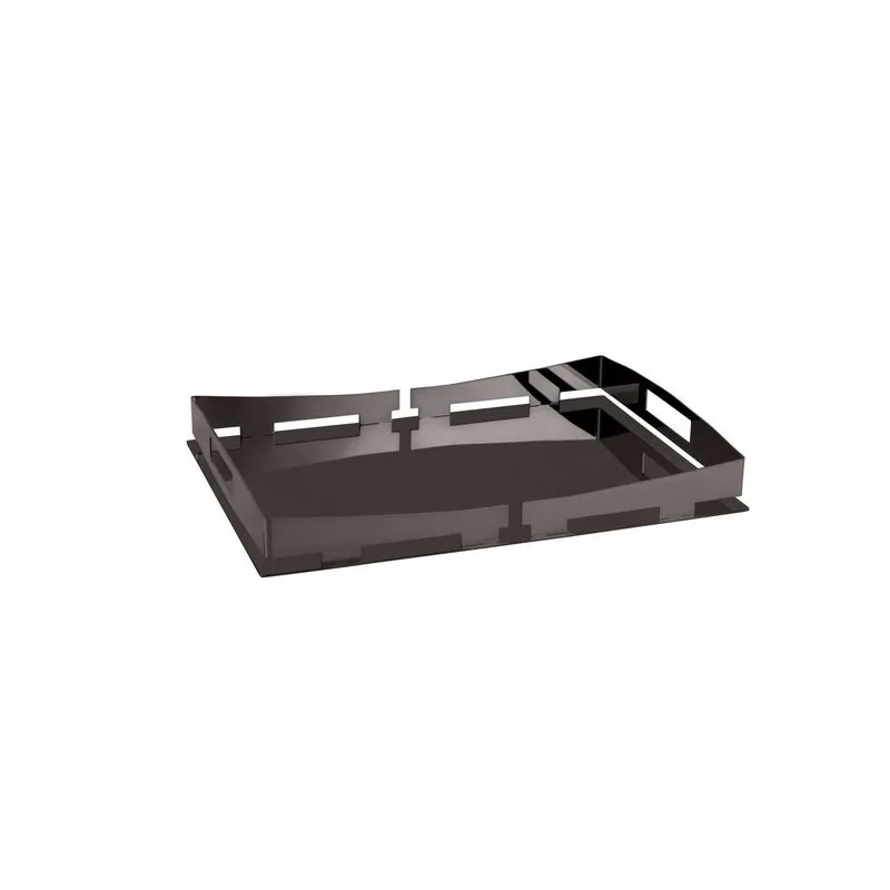 Polished Black Rectangular Tray - 39 x 28 cm H: 5 cm Polished Black Rectangular Tray - 39 x 28 cm H: 5 cm