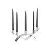 Polished 5 Flame Candleholder - 50 x 7 cm H: 19 cm - Elleffe Design