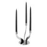 Polished 3 Flame Candleholder - 20 x 24 cm H: 27 cm - Elleffe Design