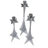 Polished 1 Flame Candleholder - 8 x 8 cm H: 25 cm