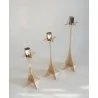 Gold 1 Flame Candleholder - 8 x 8 cm H: 30 cm