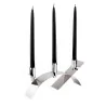 Polished 3 Flame Candleholder - 37 x 8 cm H: 13 cm - Elleffe Design