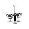 Polished Nuts Holder With 2 Cups & 1 Tube - 22.5 x 20 cm H: 20 cm