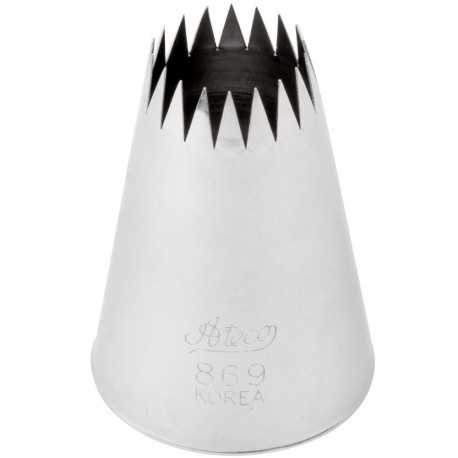 Ateco 869 Ateco 869 - French Star Pastry Tip .69'' Opening Diameter- Stainless Steel Fine Open Star (Petits Fours) Pastry Tips Ateco 869 Ateco 869 - French Star Pastry Tip .69'' Opening Diameter- Stainless Steel Fine Open Star (Petits Fours) Pastry Tips