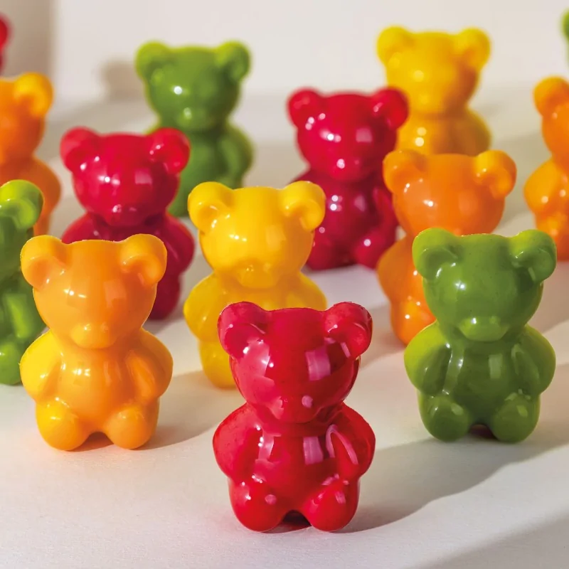 Professional Polycarbonate Bobo Teddy Bear Chocolate Praline Mold - 42 mm x 29.5 mm h 14.5 mm - 10.5gr - 20 Cavities