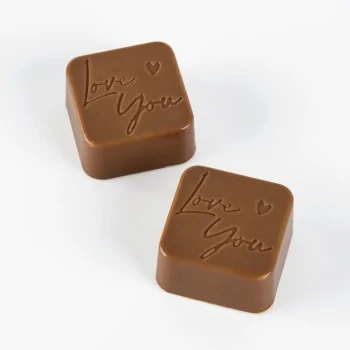 Professional Polycarbonate "Love You" Chocolate Mold - 28 mm x 28 mm h 14 mm - 11.5gr - 24 Cavities