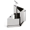 Polished Milk/Sugar Set Holder - 13 x 9 cm H: 16 cm