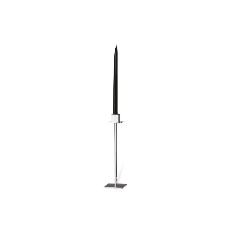 Polished 1 Flame Candleholder - 9 x 9 cm H: 43 cm