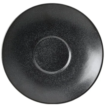 Mikasa 6.4In Saucer Java Matte Black Porcelain - Set of 24 pcs