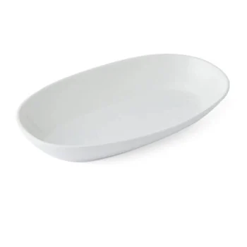 Mikasa Tendre White Bone China Oval Bowl 9.5in, 10oz - Set of 24 pcs
