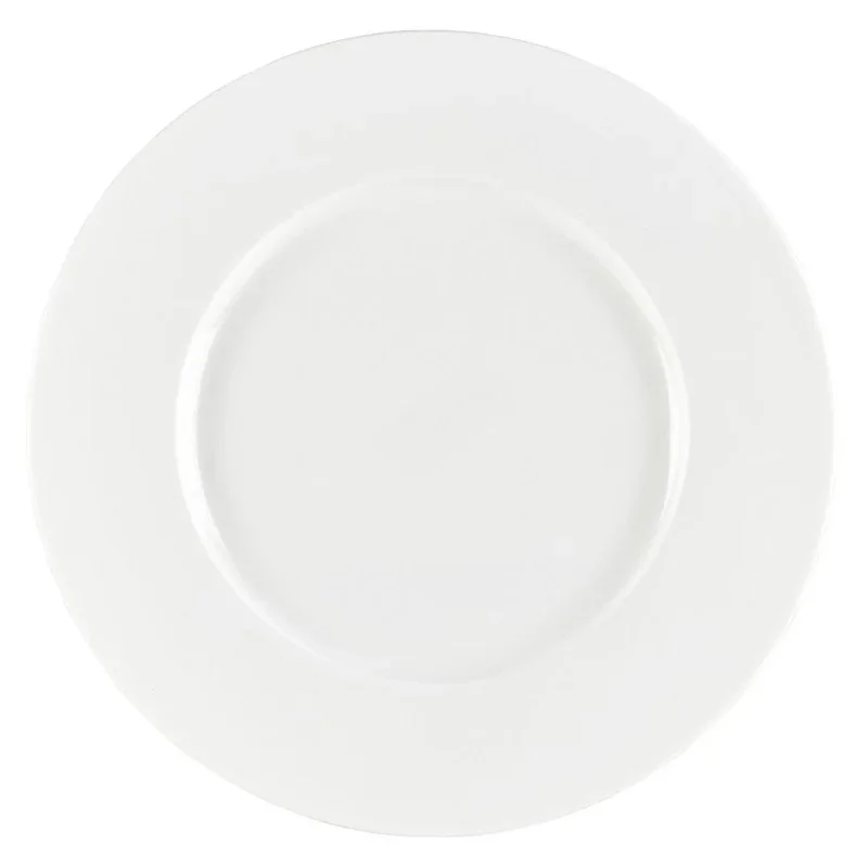 Mikasa Tendre White Bone China Wide Rim Plate 10.2in - Set of 16 pcs