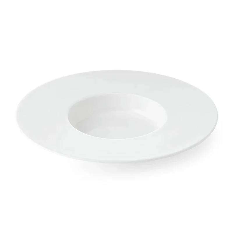 Mikasa Tendre White Bone China Wide Rim Deep Plate 11in, 13oz - Set of 16 pcs Mikasa Tendre White Bone China Wide Rim Deep Plate 11in, 13oz - Set of 16 pcs