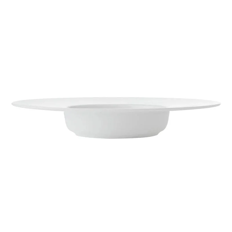 Mikasa Tendre White Bone China Wide Rim Deep Plate 11in, 13oz - Set of 16 pcs Mikasa Tendre White Bone China Wide Rim Deep Plate 11in, 13oz - Set of 16 pcs